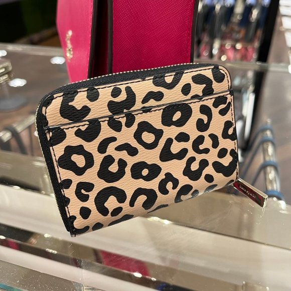 KATE SPADE DARCY GRAPHIC LEOPARD SMALL ZIP CARDCASE WALLET W/GIFT POUCH - Picture 9 of 9